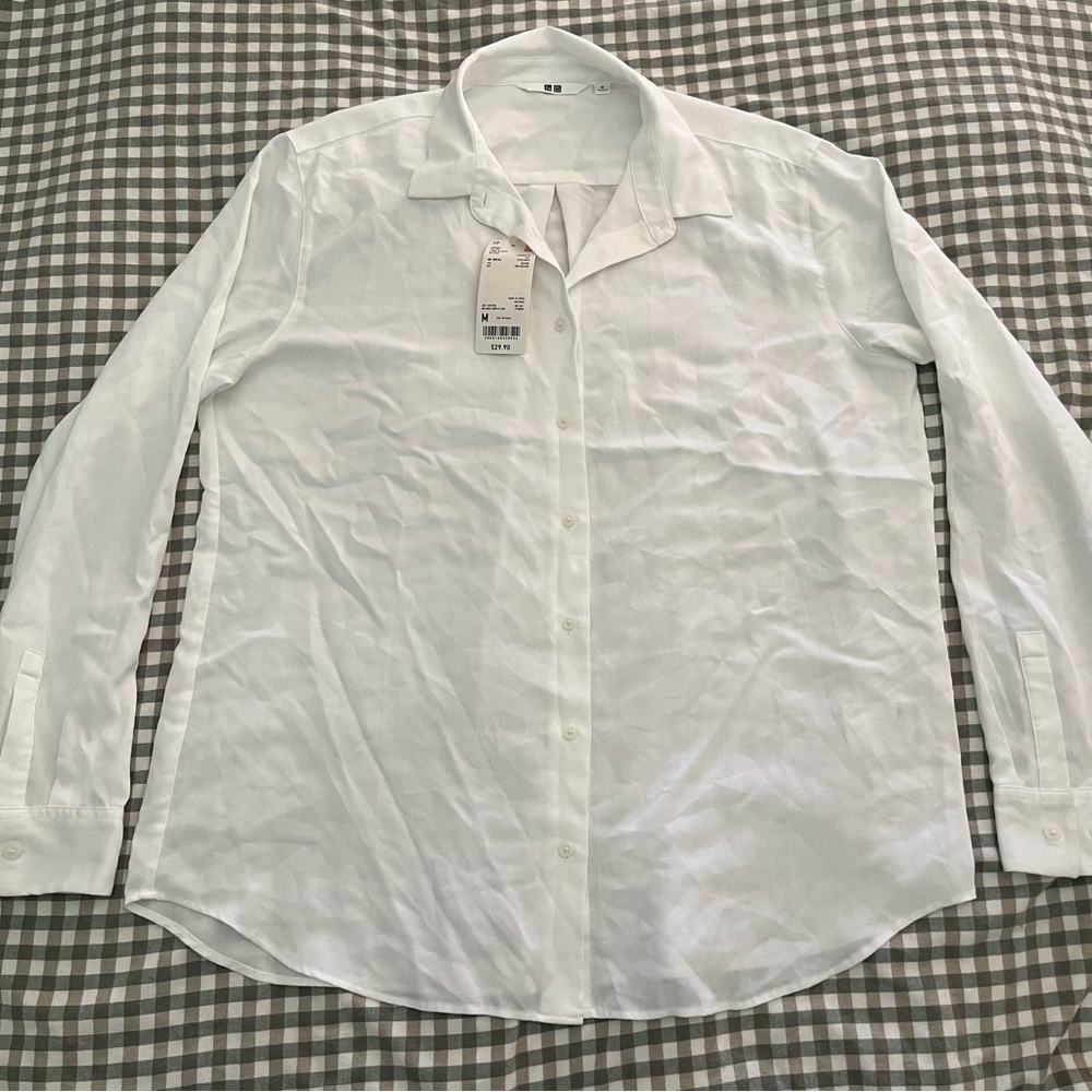 Uniqlo Rayon Long Sleeve Blouse - Picture 3 of 14